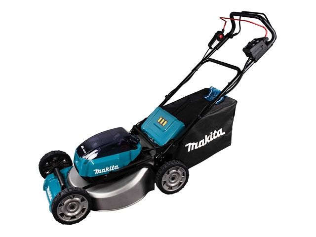 Газонокосилка аккумуляторная MAKITA LXT DLM 532 Z (18.0 В, БЕЗ АККУМУЛЯТОРА, самоходная, шир. 530 мм, выс. 20-100 мм, пластм. корпус, мульчи