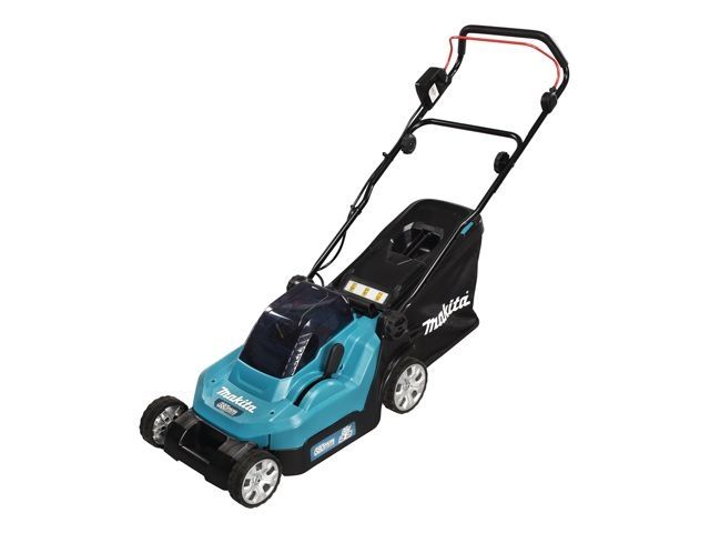 Газонокосилка аккумуляторная MAKITA LXT DLM 382 PM2 (18.0 В, 2 акк., 4.0 А/ч, Li-Ion, шир. 380 мм, выс. 25-75 мм, пластм. корпус, травосборн