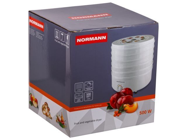 Сушилка для овощей и фруктов AFD-904 NORMANN (500 Вт; 5 больших лотков; регулировка температуры)