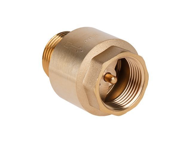 Клапан обратный 1" вн.-нар., AV Engineering (инд. упак.) (Латунь, макс.  16 бар, макс.  110 °С)