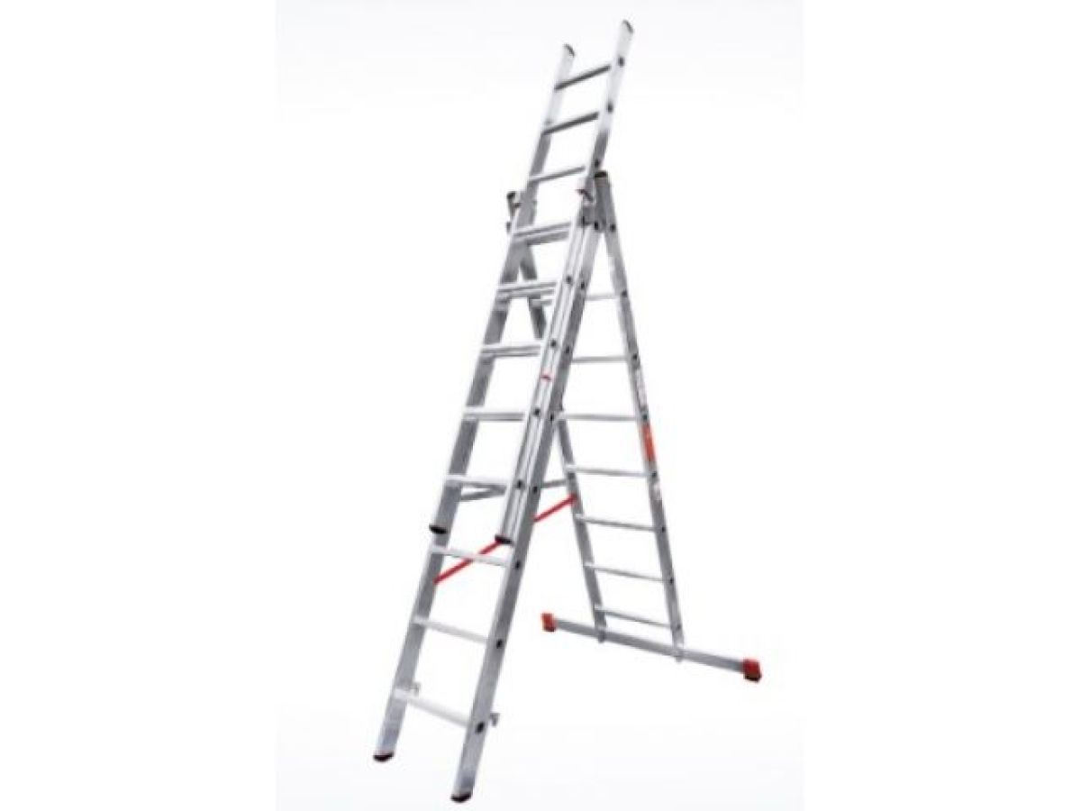 Лестница алюм. 3-х секц. 211/484/224 см 3х8 ступ. 14,3кг NV3230 Новая Высота
