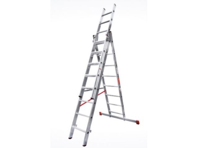 Лестница алюм. 3-х секц. 211/484/224 см 3х8 ступ. 14,3кг NV3230 Новая Высота
