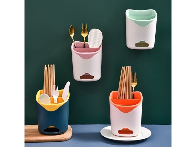 Подставка для столовых приборов, бело-мятная, PERFECTO LINEA