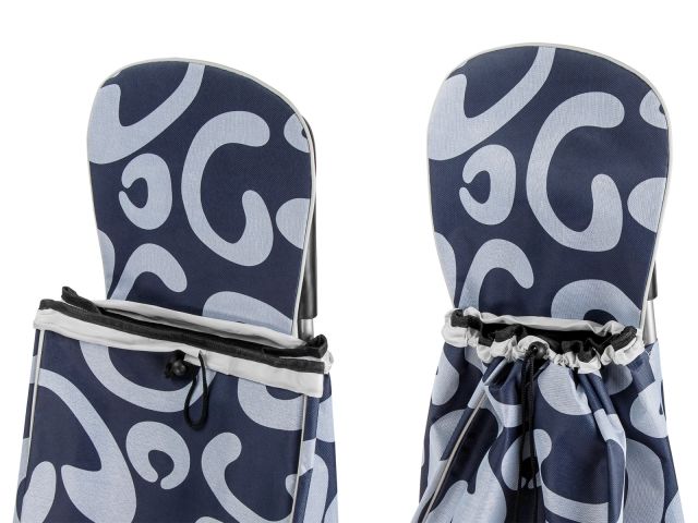 Сумка-тележка хозяйственная на колесах 30 кг, черная, круги, PERFECTO LINEA