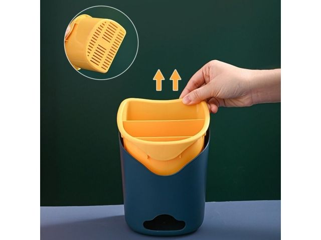 Подставка для столовых приборов, бело-розовая, PERFECTO LINEA