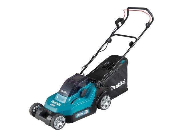 Газонокосилка аккумуляторная MAKITA LXT DLM 382 CM2 (18.0 В, 2 акк., 4.0 А/ч, Li-Ion, шир. 380 мм, выс. 25-75 мм, пластм. корпус, травосборн