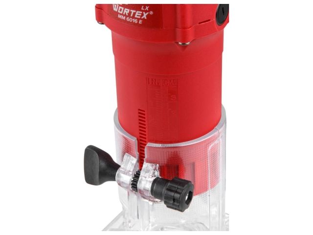 Фрезер кромочный WORTEX LX MM 6016 E в кор. + аксессуары 600 Вт, цанга 6/8 мм, 30000 об/мин (Ход фрезы 40 мм, 1.4 кг)
