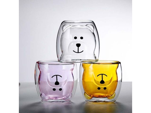 Стакан стеклянный с двойными стенками, 250 мл, серия Bear, PERFECTO LINEA