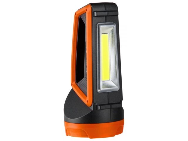 Фонарь светодиодный аккум. 5Вт+5Вт (оранж.) ЮПИТЕР (USB A - micro-USB кабель в комплекте)