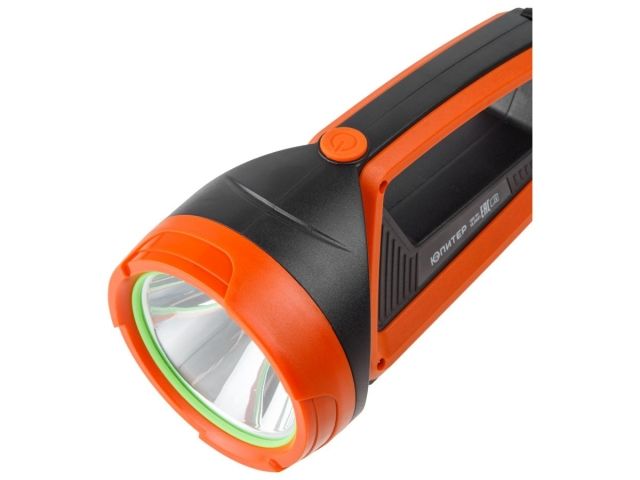Фонарь светодиодный аккум. 5Вт+5Вт (оранж.) ЮПИТЕР (USB A - micro-USB кабель в комплекте)