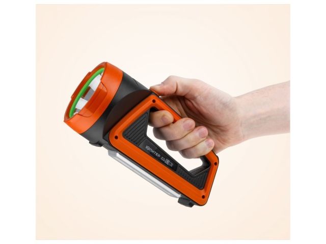 Фонарь светодиодный аккум. 5Вт+5Вт (оранж.) ЮПИТЕР (USB A - micro-USB кабель в комплекте)