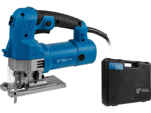 Лобзик электрический BULL ST 6501 в чем. 600 Вт, 500-3000 ход/мин, до 110 мм (Кабель 4 м, подсветка, литая алюминиевая платформа, быстрозажи