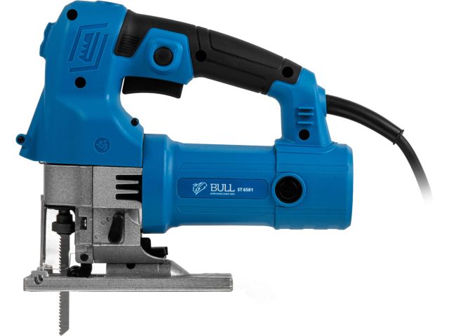 Лобзик электрический BULL ST 6501 в чем. 600 Вт, 500-3000 ход/мин, до 110 мм (Кабель 4 м, подсветка, литая алюминиевая платформа, быстрозажи