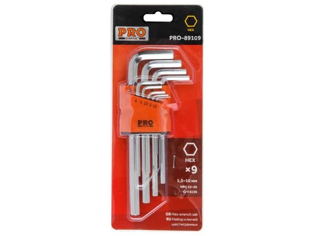 Набор ключей шестигр. 1,5-10мм 9шт длинн. PRO STARTUL (PRO-89109)