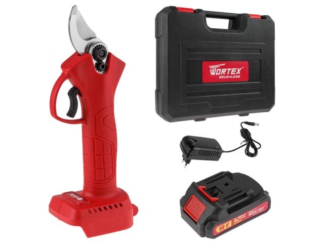 Аккум. секатор WORTEX CBS 2535 ALL1 XLT в чем. БЕСЩЕТ., 18 В, ветки до 25 мм, 1х1.5 А*ч