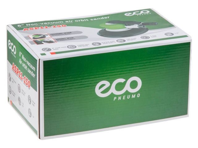 Пневмошлифмашина эксцентриковая ECO ASP11-150 (150 мм / 6"; Эксцентр.: 5 мм; 10 000 об/мин; 180 л/мин)