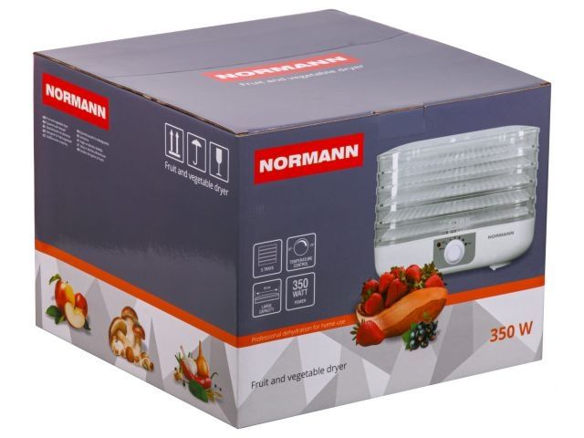 Сушилка для овощей и фруктов AFD-903 NORMANN (350 Вт; 5 больших лотков; регулировка температуры)