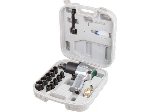 Пневмогайковерт 1/2″ ECO AIW-610 с лубрикатором и головками