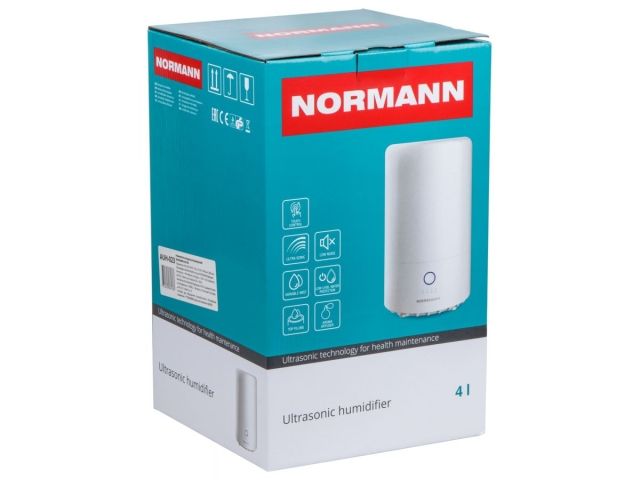 Увлажнитель воздуха NORMANN AUH-023 (25 Вт; 4 л; произв. 280 мл/ч; площадь 30 кв.м; верх заливка)