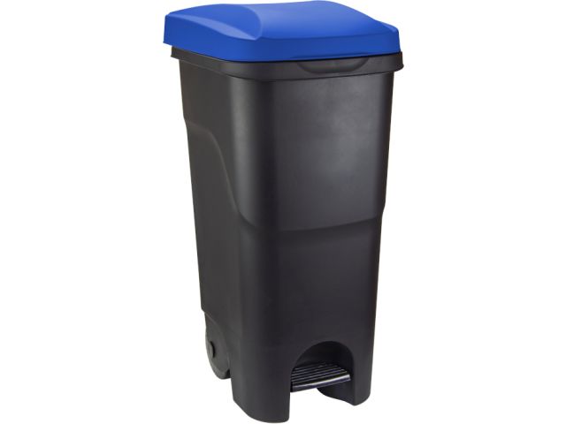 Контейнер для мусора 85л с педалью (синяя крышка)