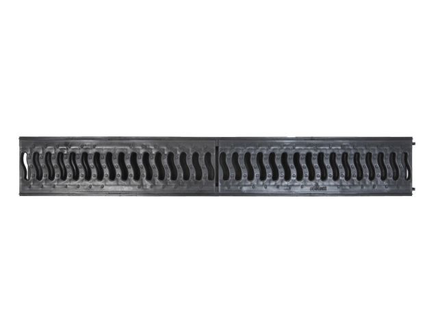Лоток LITE 100 h56 с решеткой пластиковой, кл. А15 (черный), Ecoteck, РБ