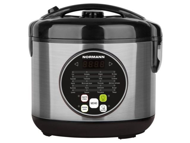 Мультиварка NORMANN AMC-431 (ОТГРУЗКА ТОЛЬКО ПО ЭТН/ЭТТН | 600 Вт; 3л; 20 программ; СМАРТШЕФ; паровая корзина)