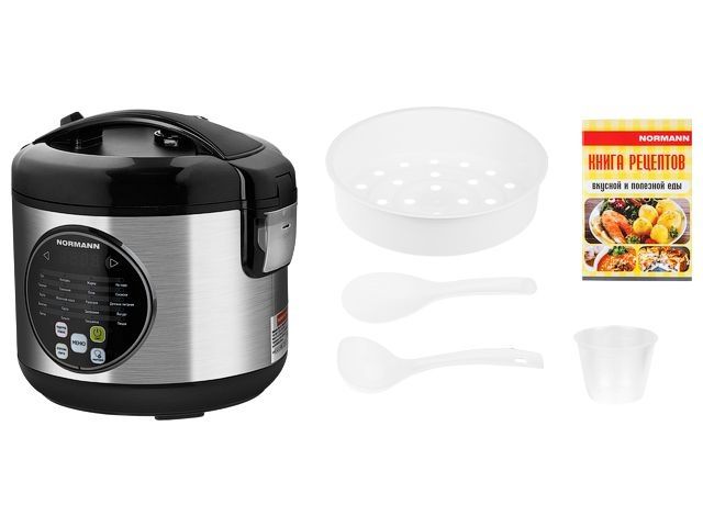 Мультиварка NORMANN AMC-431 (ОТГРУЗКА ТОЛЬКО ПО ЭТН/ЭТТН | 600 Вт; 3л; 20 программ; СМАРТШЕФ; паровая корзина)