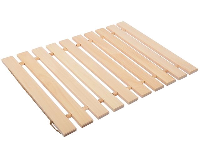 Коврик деревянный, липовая рейка, "Банные штучки"/4 (41,5х35 см)