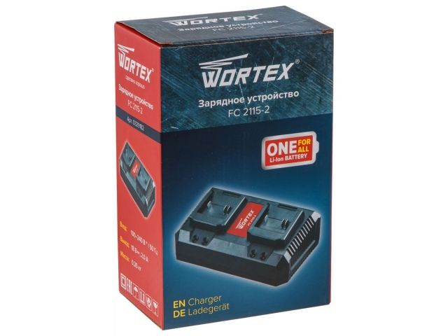 Зарядное устройство WORTEX FC 2115-2 ALL1 XLT 2 слота, 2 А + 2 А (стандартная зарядка)