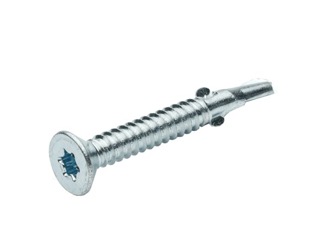 Саморез с крыльчаткой (флюгель) 4.8х32 мм, цинк, сверло, T25 (20 шт в зип-локе) STARFIX