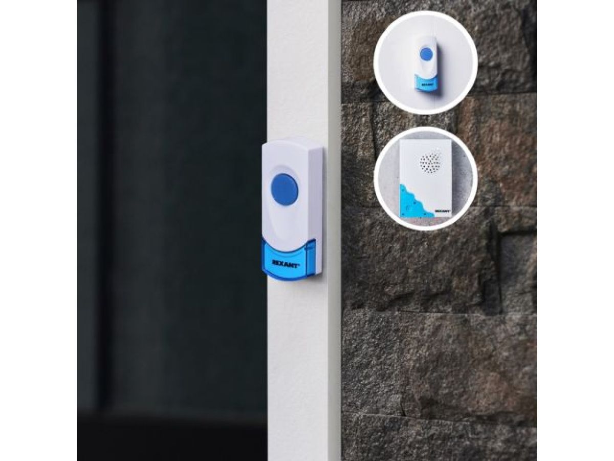 Звонок беспроводной дверной с двумя кнопками вызова IP 44 RX-4 REXANT