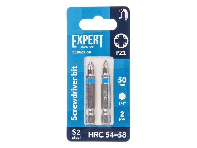 Насадка крестообразная PZ1 50мм  2шт EXPERT STARTUL (SE8621-50) (бита Pozidrive магнитная)