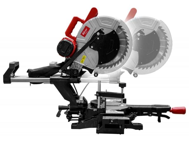 Торцовочная пила WORTEX MS 3020 LB в кор. 1800 Вт, 305 мм, глуб. до 105 мм, шир. до 330 мм, лазер (Ременной привод)