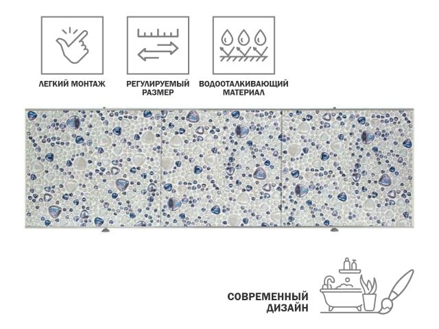 Экран под ванну 1,5 м, в алюминиевом профиле, PERFECTO LINEA