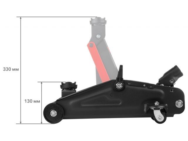 Домкрат подкатной 2т h330 STARTUL AUTO (ST8014-04) (h min 130мм, h max 330мм)