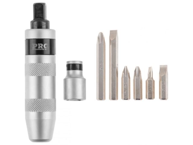 Отвертка ударно-поворотная+набор бит 6шт. PRO STARTUL (PRO-6057) (реверс, в металлическом кейсе)