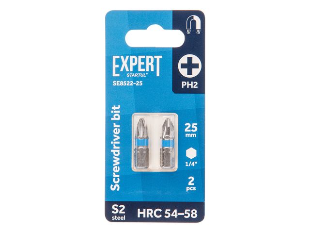Насадка крестообразная PH2 25мм 2шт EXPERT STARTUL (SE8522-25)