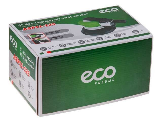 Пневмошлифмашина эксцентриковая ECO ASP11-125 (125 мм / 5"; Эксцентр.: 5 мм; 10 000 об/мин; 180 л/мин)