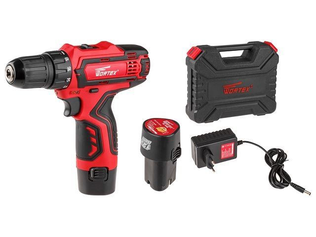 Аккум. дрель-шуруповерт WORTEX BD 1215-1 Li в чем. 12.0 В, 2 акк., 1.5 А/ч Li-Ion, 2 скор., 25 Нм (ОТГРУЗКА ТОЛЬКО ПО ЭТН/ЭТТН | шурупы до 6