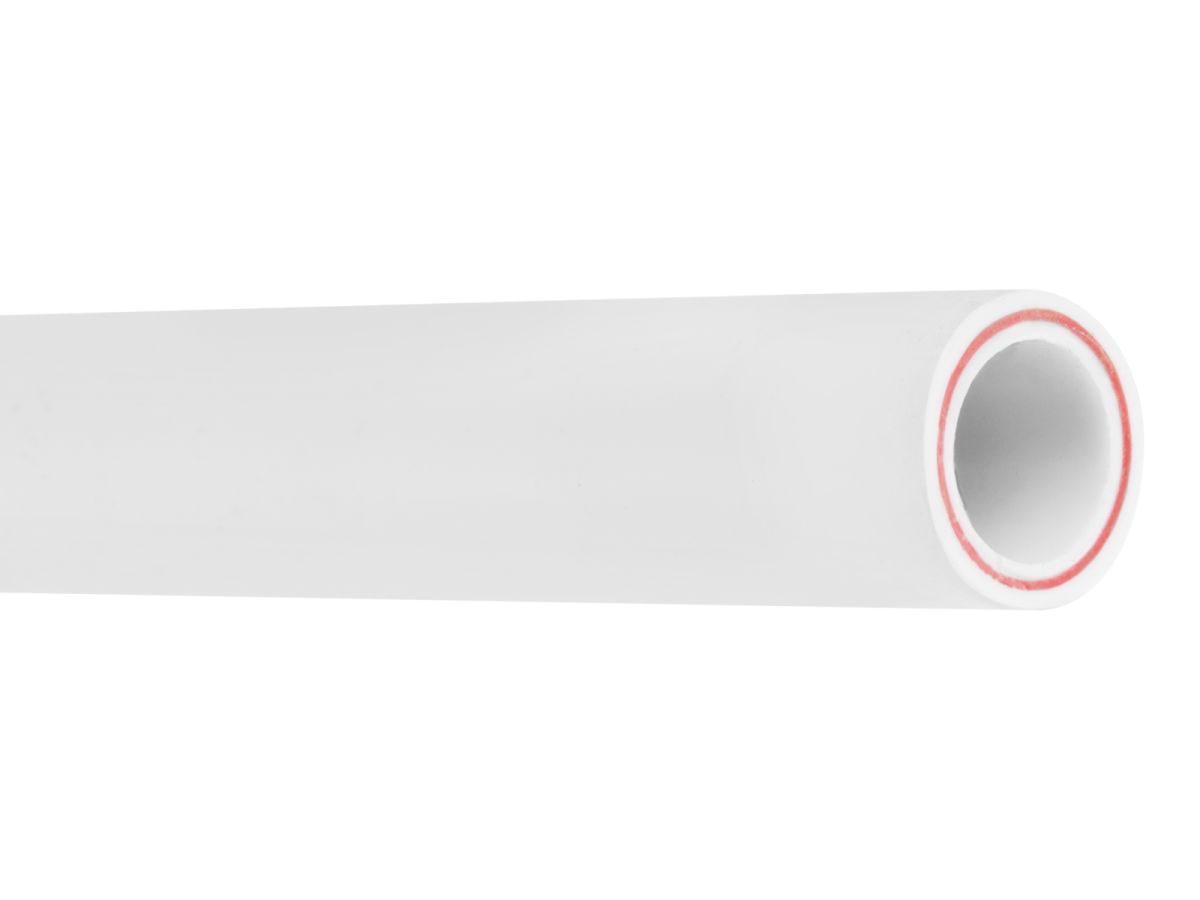 Труба ПП стекловолокно 20х3,4 PN25 SDR6 бел. 4м AV Engineering