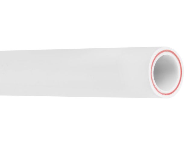 Труба ПП стекловолокно 20х3,4 PN25 SDR6 бел. 4м AV Engineering
