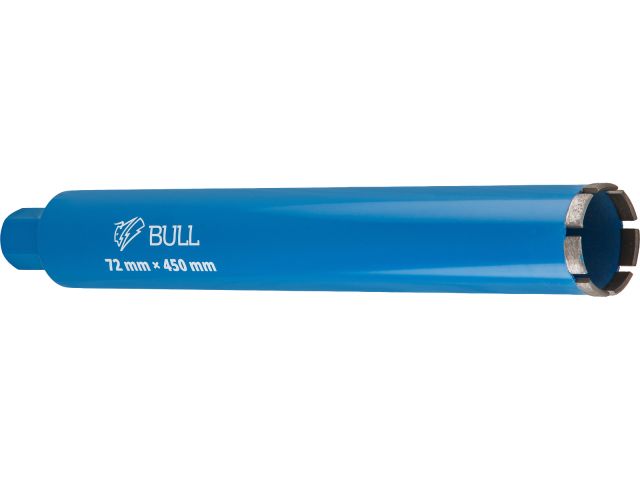Коронка алмазная d 72мм железобетон BULL, L450мм, 1 1/4", мокрое сверление