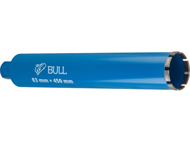 Коронка алмазная d 83мм железобетон BULL, L450мм, 1 1/4", мокрое сверление