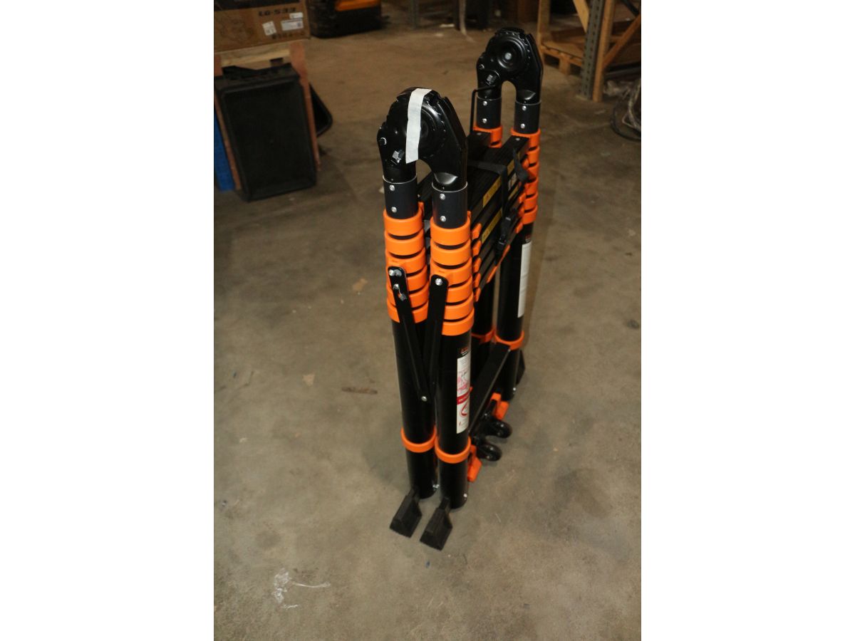 Лестница телескопическая 2-х секц. алюм. 290/580см, 2х7 ступ. 19,2кг BLACK LINE STARTUL (ST9932-05