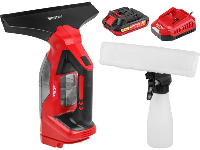 Аккум. стеклоочиститель WORTEX CWV 1828 в кор. ALL1 XLT SET 1х2 А*ч, 18 В,  280 мм, 100 мл (18 В, 280 мм, 100 мл, 1x2 А*Ч АКБ + 2 А ЗУ)