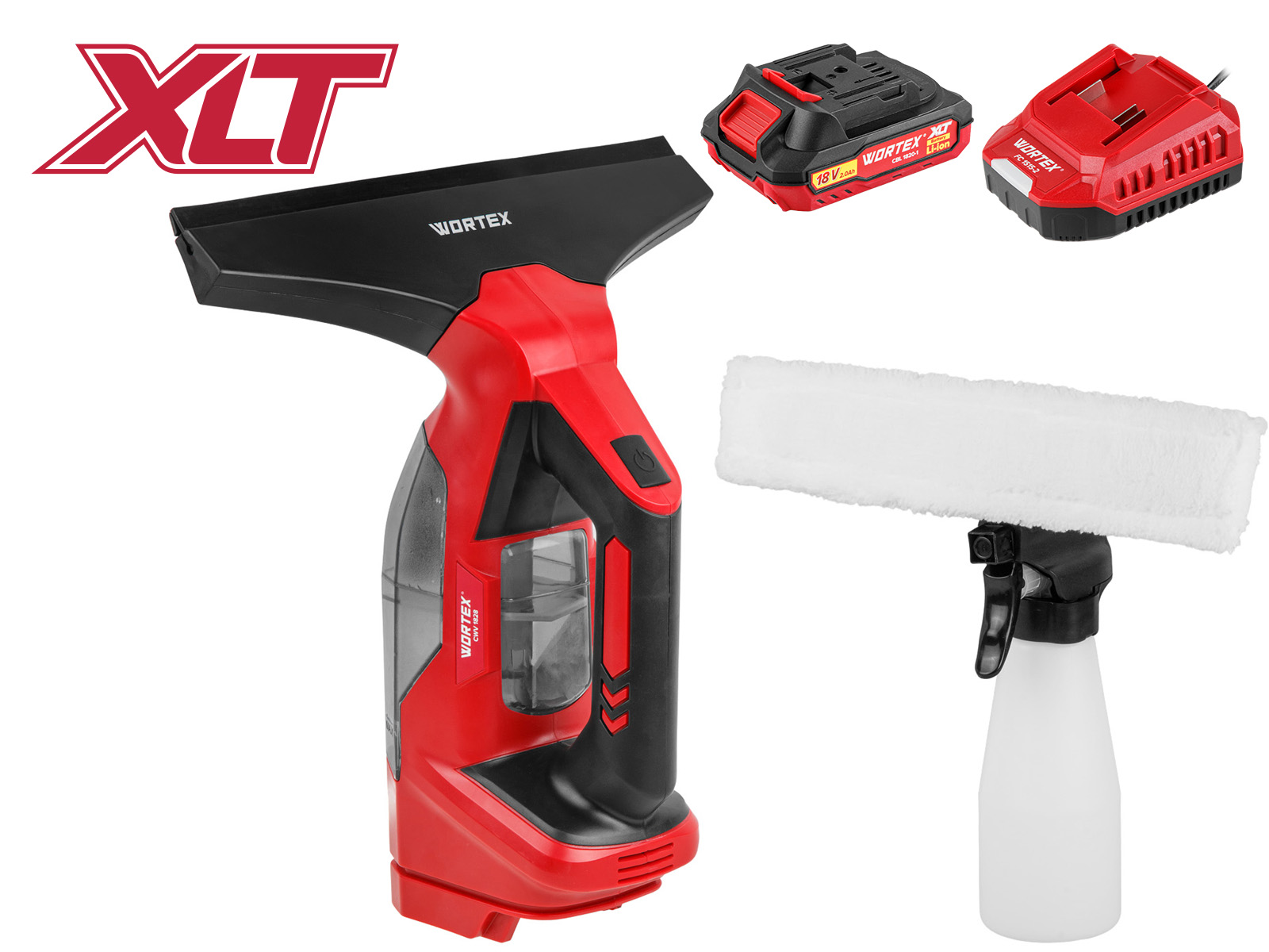 Аккум. стеклоочиститель WORTEX CWV 1828 в кор. ALL1 XLT SET 1х2 А*ч, 18 В,  280 мм, 100 мл