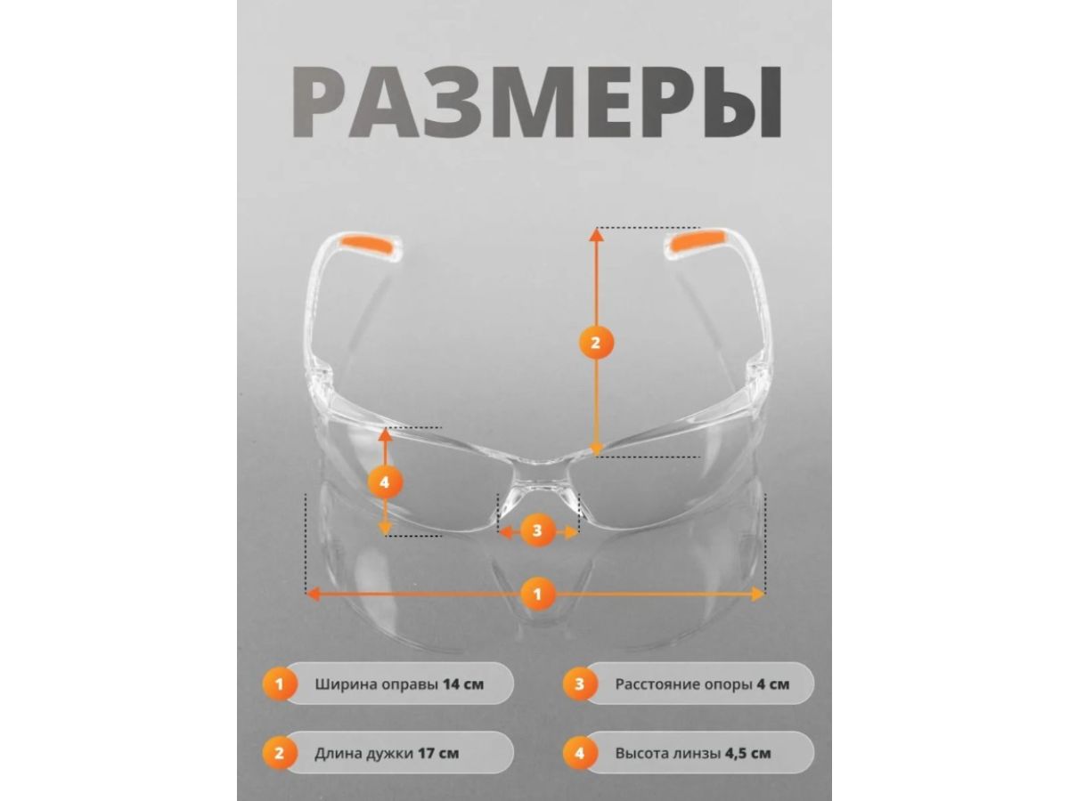 Очки открытые JETA SAFETY Optic-Fit прозрачные