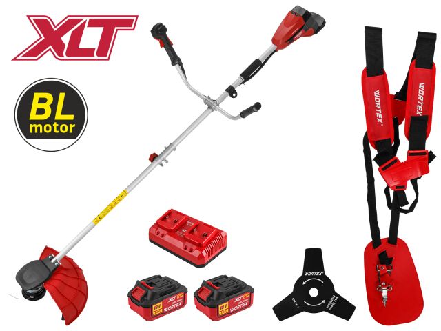 Триммер аккум. WORTEX TB 3036 AT XLT SET БЕСЩЁТ.ДВИГ., 18В+18В, шир.скаш.380/255 мм леска/нож (36 В, бесщ. двиг., 380 мм леска/255 мм нож, в
