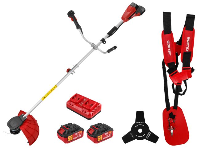 Триммер аккум. WORTEX TB 3036 AT XLT SET БЕСЩЁТ.ДВИГ., 18В+18В, шир.скаш.380/255 мм леска/нож (36 В, бесщ. двиг., 380 мм леска/255 мм нож, в