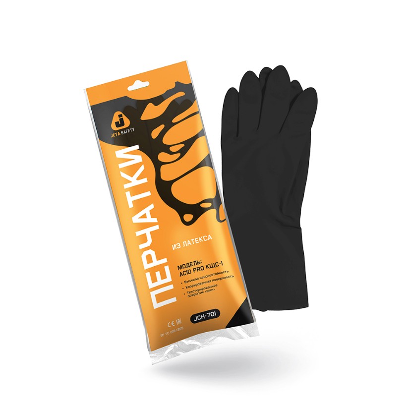 Перчатки КЩС тип 1 р-р 10(XL) К80 Щ40 (инд. уп.) JETA SAFETY